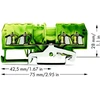Wago 280-837 4 laidų bėgių jungtis 2,5mm2 geltona ir-žalia 280-837
