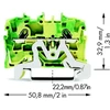 Wago 2X1.5MM2 (25) TOPJOBS PE TS 35 Geltonas-Z