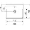 Praustuvas Deante Temisto 50x40 cm, CDT_6U4S, Baltas