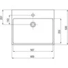 Praustuvas Deante Temisto 60x50 cm, CDT_6U6S, Baltas