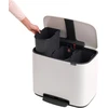 Brabantia Šiukšlių dėžė su pedalu, Bo, 3x11L - Baltas