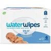 WATER WIPES WATERWIPES DRĖGNOS SERVETĖLĖS 6 PAKUOTĖS PO 60 VNT. BIODEGRADABLE