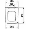 Unitazo dangtis Jika Pure 893422300, 37 x 43,7 cm
