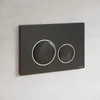 WC klavišas Cersanit PRZYCISK LUNA RING JUODA MATOWY DETAL CHROM BŁYSK