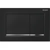 Geberit Omega 30 WC nuleidimo mygtukas, juodas su chromo juostele