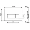 WC klavišas M578-GAM-01 / JELLOW / RECTANGLE BL / PRZYCISK WC PROSTOKĄT JUODA MAT /