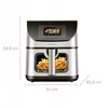 Gruzdintuvė Orkaitė be aliejaus Webber ORKAITĖ BE ALIEJAUS AIR FRYER 8L WIFI NEPRILIPANTI 10 P 2200W
