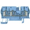 Weidmuller 1608550000 3 laidų šynų gnybtų blokas 2,5 mm2 mėlynas Ex ZDU 2.5/3AN BL 1608550000