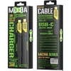 WEKOME WDC-192 Mecha serija – USB-C prie USB-C jungties laidas, 100 W greitas įkrovimas 1,2 m (Geltonas)