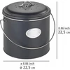 Komposto krepšelis, 3 keičiami kvapus neutralizuojantys filtrai, 6 l, Nero, WENKO