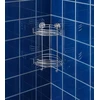 Kampinė vonios lentyna, Vacuum-Loc, 2 lygių - chromo plieno, WENKO