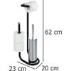 Tualeto popieriaus stovas su šepetėliu wc UNIVERSALO, 3in1, juodas, WENKO