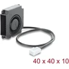 Wentylator Delock Promieniowy / wentylator dmuchawy 12 V DC 40 x 40 x 10 mm su 3-pinowym złączem wentylatora, juoda (67488)