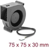 Delock radialinis ventiliatorius / pūstuvo ventiliatorius 12 V DC 75 x 75 x 30 mm su 3 kontaktų ventiliatoriaus jungtimi, juodas (67495)