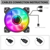 Gamemax Case Fan | DUAL RING INFINITY BK | Juodas