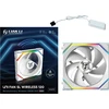 Lian Li UNI FAN SL Wireless ARGB PWM korpuso ventiliatorius – 120 mm, baltos spalvos
