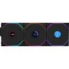 Lian Li UNI FAN TL Wireless LCD korpuso ventiliatorius, ARGB, PWM, 3er-Pack su valdikliu- 120 mm, juodos spalvos