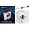 Lian Li UNI FAN TL Wireless LCD korpuso ventiliatorius, ARGB, PWM – Reverse Blade, 120 mm, baltos spalvos