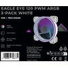 Wentylator PREYON Eagle Eye 120 PWM ARGB 3-PACK Baltas