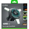 Wentylator SBS Wentylator su Powerbank 4.000mAh Licht/Solar (TEBB4000OUTFANK)
