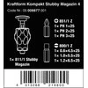 Wera Wera Kraftform compact stubby magazine 4 bit set (juodas/žalias, 7 pieces)