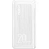 Išorinė baterija Power Bank Dudao K12PQ+ PD 20W QC 3.0 2xUSB-A/Type-C 20000mAh balta