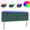 LED galvūgalis su LED juostelėmis Tamsiai žalia 144 cm Aksomas