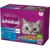 Drėgnas Kačių Maistas - Whiskas 12x85g Baltoji Žuvis, Menkė, Lašiša, Tunas
