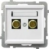 Ospel Sonata GGN-1R/m/00 garsiakalbio lizdas, vienvietis 6 mm2, baltas