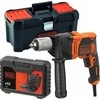 Black &amp; Decker Juodas &amp; Decker Gręžtuvas smūginis BEH850 / 850W + 32 priedai ir dėžė, Juodas &amp; Decker