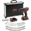 Black & Decker Juodas & Decker Juodas + DECKER 10.8V GRĄŽAS / GRĄŽAS + PRIEDAI 100 vnt.