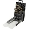 Grąžtas Wiertła HSS-CNC metalo grąžtai, 124°, „Pro-Tec“, 1,0–10,0 mm, 19 vnt. rinkinys