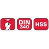 Grąžtas Wiertło do met.dł. hss din340 szlif. 2.0mm vnt.1 proline