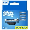Wilkinson Sword „Gillette Mach3“ pakaitiniai peiliukai 4vnt skustuvui.