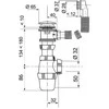 Wirquin greito užsegimo praustuvo sifonas buteliui su perpildymo anga ø 28 mm SP50199