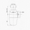 Wirquin praustuvo sifonas be išleidimo mechanizmo Neo 30722488