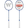 WISH ALUMTEC 5566 BADMINTON RINKINYS RAUDONAS + MĖLYNAS 4 Vnt. + langinės 3 Vnt. + TINKLAS + LINIJAS WISH universalus