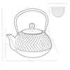 Witek Home KAMIN ketaus virdulys su užpilu, 900 ml