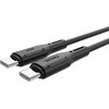 WiWU – Starlink serijos duomenų kabelis Wi-C043E USB C į USB C 30W – juodas