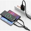 WiWU - Starlink serijos duomenų kabelis Wi-045E 3w1 USB A į USB C, Micro USB, Lightning 3,1A 1m - juodas