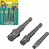 Wolfcraft 1 rinkinys 3 veržliarakčio adapterių 1/2, 3/8 colio, 1/4 colio, 6 taškų kotas