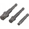 Wolfcraft 1 rinkinys 3 veržliarakčio adapterių 1/2, 3/8 colio, 1/4 colio, 6 taškų kotas