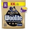 Woolite Keratino kapsulės juodų ir tamsių džinsų skalbimui 43 vnt.