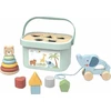 Woopie Tooky Toy Medinis žaislas 3in1: formų rūšiavimo dėžė su lokiu ir dramblio traukimo žaislu