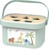 Woopie Tooky Toy Medinis žaislas 3in1: formų rūšiavimo dėžė su lokiu ir dramblio traukimo žaislu