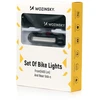 Wozinsky WSBLB2 priekinis (400 lm) ir galinis USB-C dviračio žibintų komplektas – juodos spalvos