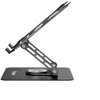 Wozinsky WDCX-X19-AB HardStand 360° Rotation Nešiojamas kompiuteris and Planšetė Stand - Juodas