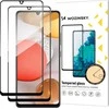 Wozinsky 2x Apsauginis stiklas Full Glue Super Tough ekrano apsauga Full Coveraged su rėmeliu Case Friendly Samsung Galaxy A42 5G juodos spalvos