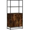Highboard rūkytas ąžuolas 68x35x139 cm Mediena ir metalas