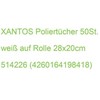 XANTOS Poliertücher 50St. baltas auf Rolle 28x20cm
